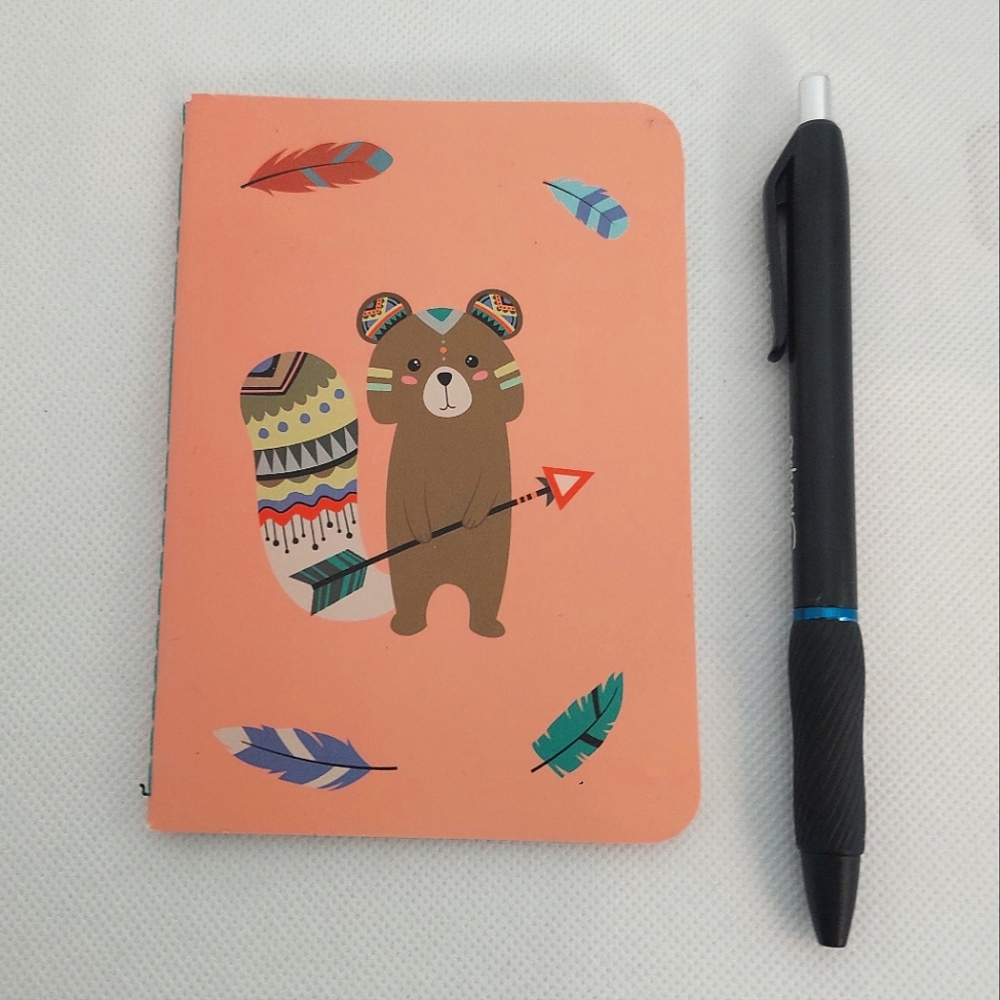 FREE ADD-ON WITH PURCHASE Bear Stitched Lined Notebook NEW